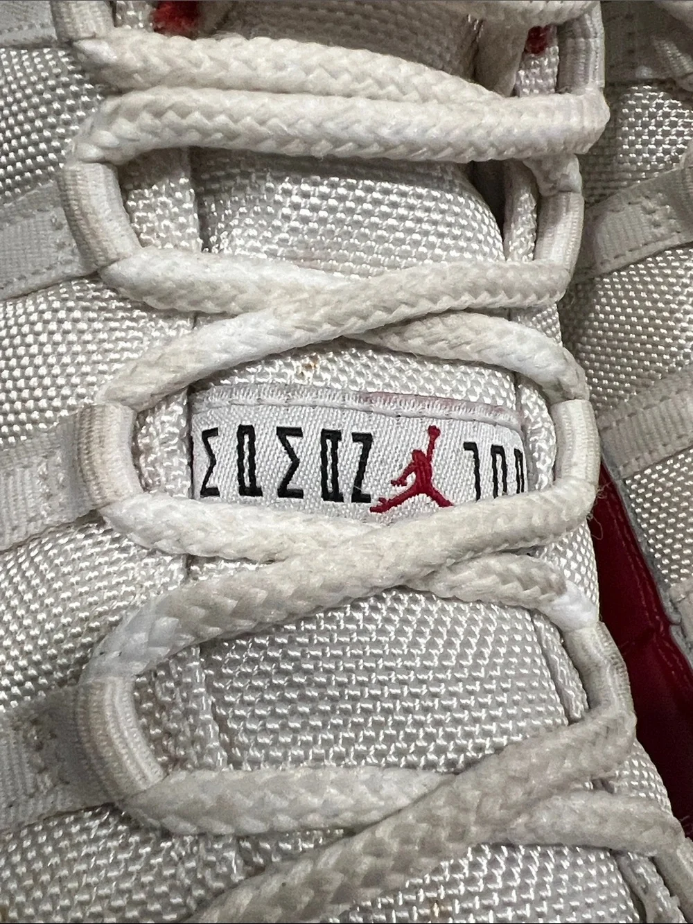 🔥🏀 NIKE AIR JORDAN 11 Retro High Patent Cherry Red White Big Kids Sz 6.5Y - EUC